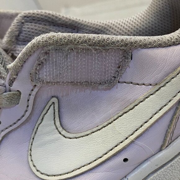 Nike Court Borough Low 2 Hook & Loop Leather Sneakers Lilac White 13C - Picture 5 of 12